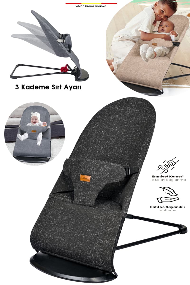 Baby Home 370 Balance Sallanan Ana Kucağı Siyah seçeneğinin ürün görünümü